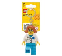 LEGO Iconic Doctor Keyring Torch - 76 mm Large Figure (KE185) - Includes 2 CR2025 Batteries, White