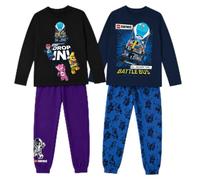 LEGO Fortnite Boys Pyjamas Pack of 2 - Drop In & Battle Bus Short PJ Sets Kids - 100% Cotton Nightwear Ages 3-4 to 11-12 Years