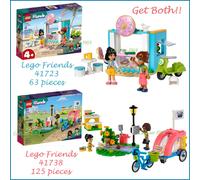 LEGO Friends 41738 & 41723 Bundle Dog Rescue Bike & Doughnut Shop Bundle NEW