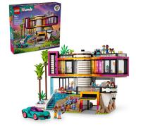 LEGO Friends Andrea's Modern Mansion Doll House - 4 Story Toy House Building Toy Set for Kids Girls and Boys Ages 14+ - Includes 11 Characters - Gif