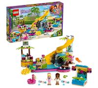 LEGO Friends Andrea's Pool Party 41374 Toy Pool Building Set with Andrea and Stephanie Mini Dolls for Pretend Play Includes Toy Juice Bar and Wave Ma