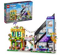 LEGO Friends Downtown Flower and Design Stores 41732 Building Set - Buildable Toy with Apartment, Shops, House, and Classic Characters, Model to Customize, Decorate, and Display for Ages 12+
