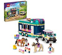 LEGO Friends Horse Show Trailer 41722, Horse Toy with 2 Horse Figures, SUV Car, and Riding Accessories, Toy Horse and Trailer Building Set for Kids Girls Boys Age 8+ Years Old