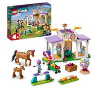 LEGO Friends Horse Training Pony Stable Set with 2 Toy Horses, Aliya and Mia Mini-Doll Figures, Animal Care Gift for Kids, Girls and Boys Aged 4 Plus 41746