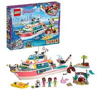 LEGO Friends Rescue Mission Boat 41381 Boat Building Kit with Mini Dolls and Toy Sea Creatures includes Narwhal Figure, Treasure Chest and more for Creative Play (908 Pieces)