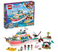 LEGO Friends Rescue Mission Boat 41381 Boat Building Kit with Mini Dolls and Toy Sea Creatures includes Narwhal Figure, Treasure Chest and more for Creative Play (908 Pieces)