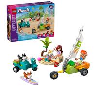 LEGO Friends Surfing Dogs and Scooter Adventure - Building Toy Pretend Play Set for Kids Girls and Boys Ages 6+ - with 2 Minidolls and 2 Corgi Toy D