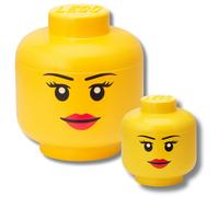 LEGO Girl Storage Head Set lego® Bright Yellow One Size