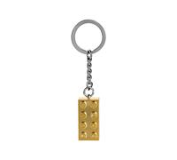 LEGO Classic 2 x 4 Brick Metallic Gold Keychain 850808
