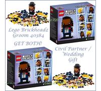 Lego Groom Brickheadz 40384 NEW Civil Partnership / Wedding Gift GET 2 GROOMS