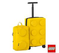 Lego Hardside Carry On Suitcase & Backpack Luggage Set Yellow, Polypropylene, Tsa Lock, Smooth Wheels, Durable Travel Set