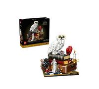 LEGO Harry Potter Philosopher's Stone - Collectors' Edition - Room Decor DIY Model w/Miniature Movie Scenes - Hedwig Owl Figure, 3 Minifigures - Gift Idea for Adult Fans - 76466