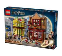 LEGO Harry Potter Quality Quidditch Supplies & Ice Cream Parlour Set with 2 Diagon Aley Shop Toys, 6 Minifigures & Accessories incl. a Nimbus 2000 Broom - Gift for 8+ Year Old Boys & Girls - 76452
