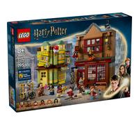 LEGO Harry Potter Quality Quidditch Supplies & Ice Cream Parlour Set with 2 Diagon Aley Shop Toys, 6 Minifigures & Accessories incl. a Nimbus 2000 Broom - Gift for 8+ Year Old Boys & Girls - 76452
