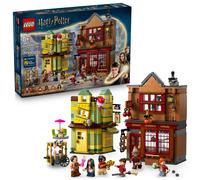 LEGO Harry Potter Quality Quidditch Supplies & Ice Cream Parlour Set with 2 Diagon Aley Shop Toys, 6 Minifigures & Accessories incl. a Nimbus 2000 Broom - Gift for 8+ Year Old Boys & Girls - 76452