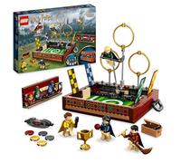 LEGO Harry Potter Quidditch Trunk, Play 3 Different Quidditch Games, Solo or 2-Player Game Set with Draco Malfoy, Cedric Diggory, Cho Chang Minifigures and Golden Snitch, Portable Travel Toy 76416