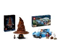 LEGO Harry Potter Talking Sorting Hat Set, Model Kits for Adults & Harry Potter Flying Ford Anglia Car Toy for 7 Plus Year Old Kids, Boys & Girls, Bui