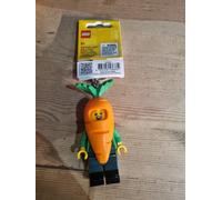 LEGO Iconic Carrot Costume Mascot Minifigure Key Light Keyring Keychain Led New