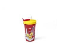 LEGO Tumbler With Straw - Fun & Functional Hydration for Kids | Reusable, Insulated Cup With Straw, Lid & LEGO Iconic Graphics, Red and Yellow