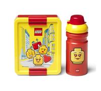 lunch set Iconic junior 17 x 13,5 cm pp red/yellow 2-piece
