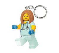 LEGO Iconic Nurse Nurse Keychain LED Flashlight Toys Gift for Kids - 76mm Height Figure (KE156H) - 2 CR2025 Batteries Included