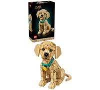 LEGO Icons Golden Retriever Puppy 11384 | Set for Adults, Display Model Kit, 3D Animal Figure with Collar & Medallion, DIY Shelf or Desk Decor, Gift Idea, 2102 Pieces