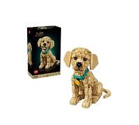 LEGO Icons Golden Retriever Puppy - Building Set for Adults - 3D Animal Figure Display Model w/Collar & Medallion - DIY Shelf or Desk Decor - Arts & Crafts Gift Idea - 11384