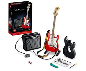 LEGO Ideas Fender Stratocaster DIY Guitar Model Building Set with 65 Princeton Reverb Amplifier & Authentic Accessories, Gifts for Music Lovers, Guitarists, Men, Women, Him and Her 21329