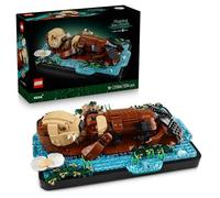 LEGO Ideas Floating Sea Otters - Building Set for Adults - 3D Display Model w/Otter & Pup Animal Figures - DIY Shelf or Room Decor - Arts & Crafts Gift Idea - 21366