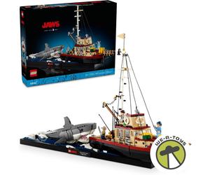 LEGO Ideas Jaws Diorama Kit and Shark Toy for Adults 21350