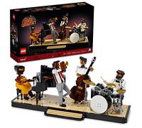 LEGO Ideas Jazz Quartet 21334, Set for Adults, Gift for Music Lovers with Band Figures and 4 Instruments: Piano, Double Bass, Trumpet & a Drum Kit, Brown