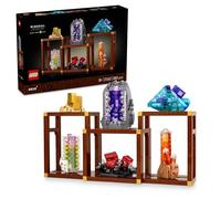 LEGO Ideas Mineral Collection Building Set for Adults - Display Model with Crystal Elements in methyst, Flourite & Tangerine Quartz, plus 3 Stands - Home Decor Gift Idea - 21362