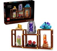 LEGO Ideas Mineral Collection Building Set for Adults - Display Model with Crystal Elements incl. Amethyst, Flourite & Tangerine Quartz, plus 3 Stands - Home Decor Gift Idea - 21362