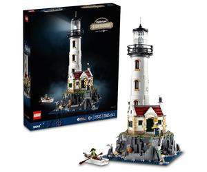 LEGO Ideas Motorised Lighthouse Set, Interactive Model Building Kit with Working, Rotating Lights and a House, Relaxing Arts & Crafts Activity for Adults, Home or Office Decor for Men & Women 21335