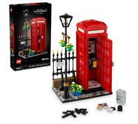 LEGO Ideas Red London Telephone Box Model for Adults, London Phone Booth and Cell Phone Holder for Build and Display, Creative Gift Idea for Travelers, London Souvenir for Home or Office Décor, 21347