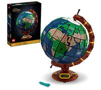 LEGO Ideas The Globe 21332 Building Set; Build-and-Display Model Adults; Vintage-Style Spinning Earth Globe; Home Decor Gift People w/a Passion Travel, Geography & Arts (2,585 Pieces), Multicolor