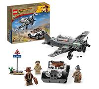 LEGO Indiana Jones Fighter Plane Chase Set with Buildable Airplane Model & Vintage Toy Car plus 3 Minifigures, The Last Crusade Action Playset 77012