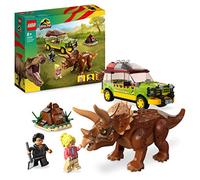 LEGO Jurassic Park Triceratops Research Dinosaur Toy Set with Ford Explorer Car and Dino Figure, 30th Anniversary Collection, for Boys, Girls, Kids 8 Years Old and up 76959