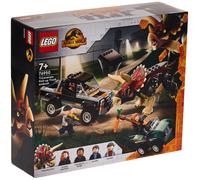 LEGO Jurassic World 76950 Triceratops Truck Attack - 210-Piece Dino Action Set f