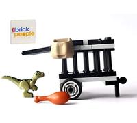 LEGO Jurassic World Baby Dino Transport Cage with Baby Raptor & Bonus TheBrickPeople Tile, Unisex, Building Block Set, 1 Piece, Ages 6-13