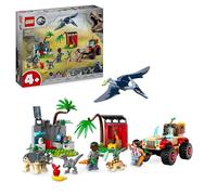 LEGO Jurassic World Baby Dinosaur Rescue Centre Toy for Kids, Mini Triceratops, Ankylosaurus and Velociraptor Dino Figure Toys, Gifts for Boys and Girls Aged 4 Plus 76963