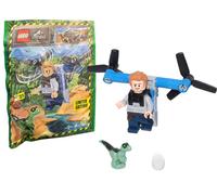 LEGO Jurassic World Dominion - Owen Grady Minifigure with Blue The Raptor and Dinosaur Egg 75930