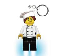 LEGO Minifigures Large 3 Inch Tall Figure Keychain Light - Female Chef (KE218H), White, Large - 3 inches tall