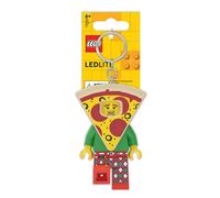 IQ Lego Pizza Guy Iconic Keyring with LED Torch Toy Gifts for Children - 76mm Large Figure - 2 CR2025 Batteries Included, Standard size, Modern