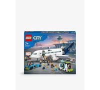 LEGO City Passenger Aeroplane Toy Building Set, Large Plane Model with Airport Ground Crew Vehicles: Apron Bus, Pushback Tug, Catering Loader, Baggage Truck plus 9 Minifigures 60367
