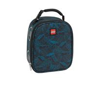 LEGO Kids Classic Heritage Lunch Bag, Blue Print, Polyester, Unisex, 9"H x 7.5"W x 4"D