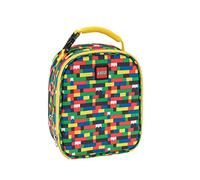 LEGO Kids Heritage Classic Lunch Box, Insulated Soft Reusable Lunch Bag Meal Container for Boys and Girls, Perfect for School or Travel, Meal Tote Keeps Food and Drinks Cold with Buckle, Brick Wall