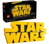 LEGO Star Wars 75407 Brick-Built Star Wars Logo - Collectible DIY Building Set for Adults - Iconic Pop Culture Model Kit - Home Office Display Piece - Gift Idea for Adult & Teenage Fans