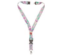 LEGO Lanyard Neck Strap for Key Chains Detachable Lanyard for Phone Keys ID Badge with clasp and Quick Release Buckle Purple Bouquet