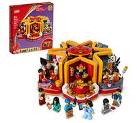 LEGO Lunar New Year Traditions 80108 Building Kit; Gift Toy for Kids Aged 8 and Up; Building Set Featuring 6 Festive Scenes and 12 Minifigures, Including The God of Wealth (1,066 Pieces)